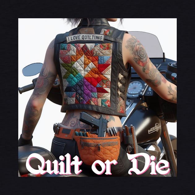 Biker Quilter by DadOfMo Designs